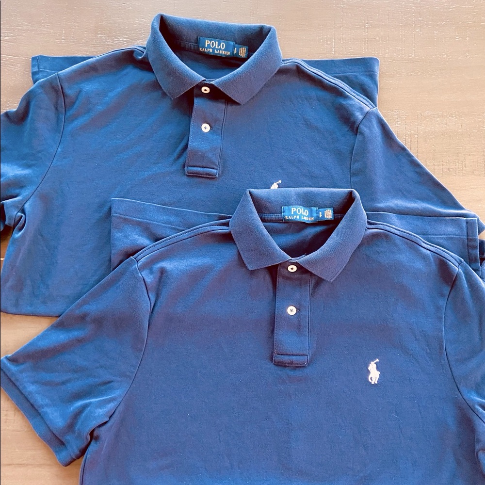 2 Ralph Lauren Polo’s Mens size small Navy